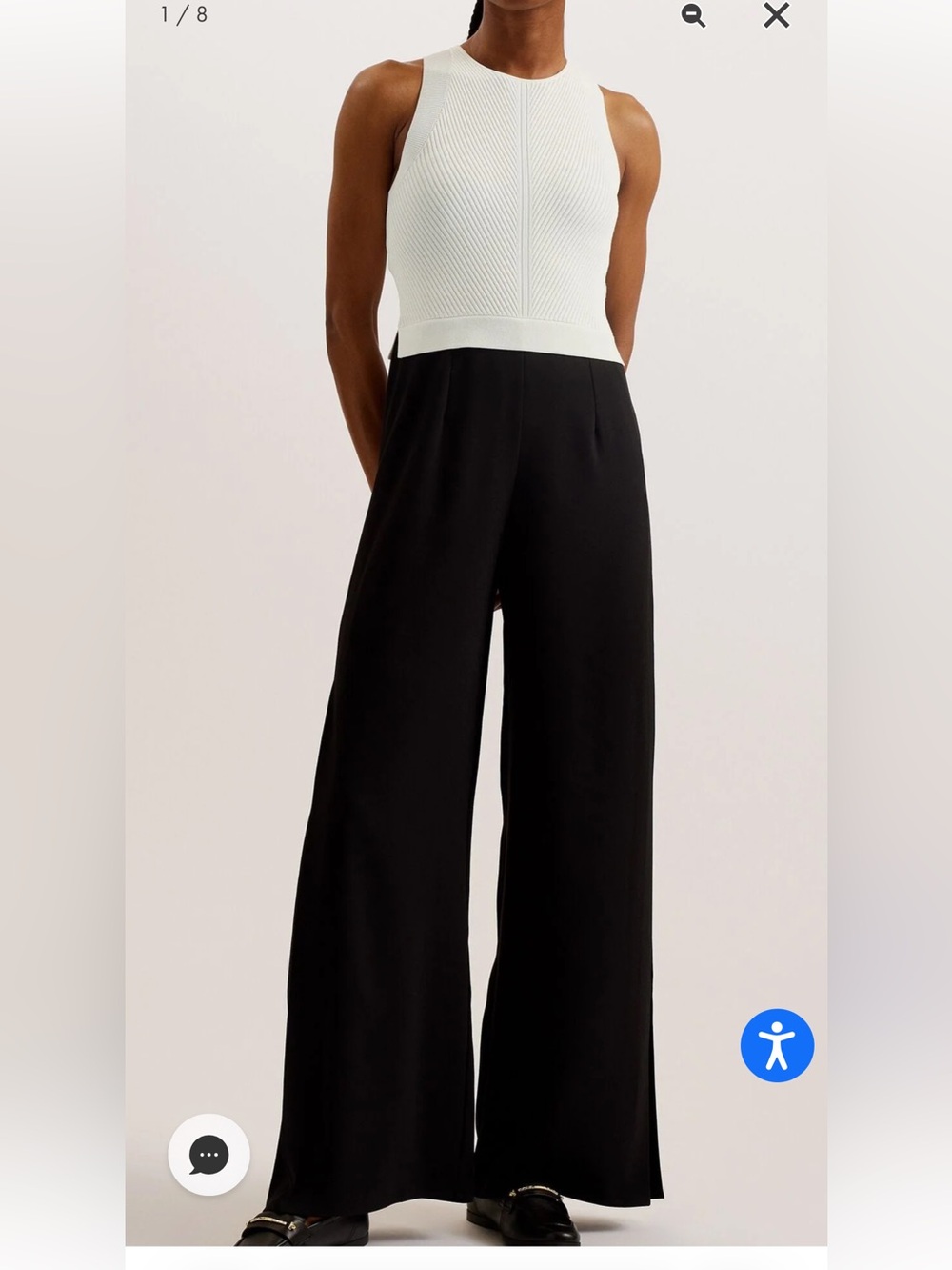 Nwt Ted Baker TOVELI
Illusion Top and Trouser Jumpsuit size 4